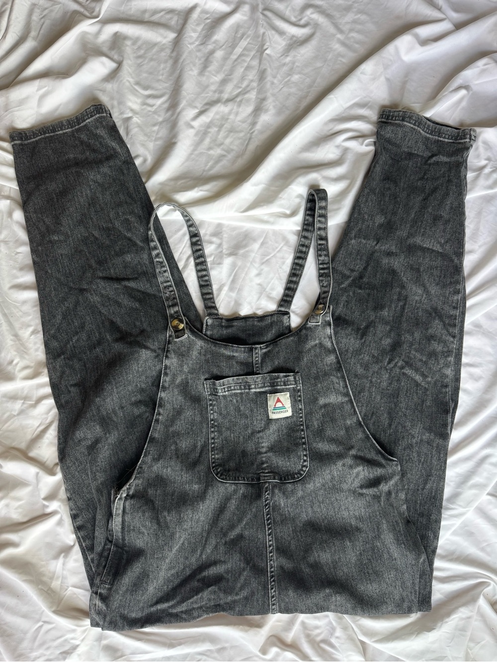 Passenger Black Denim Overalls